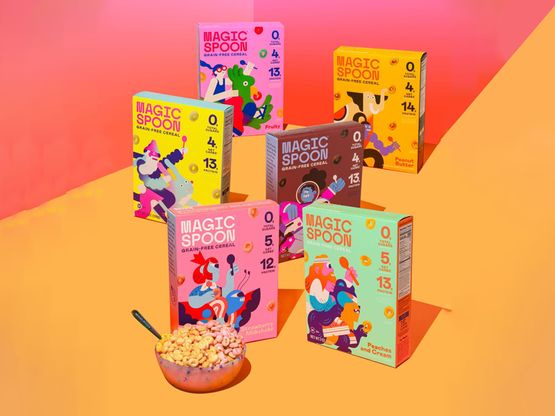 Colorful Cereal Boxes